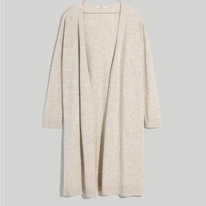 Madewell Gray Wool-Blend Duster Cardigan